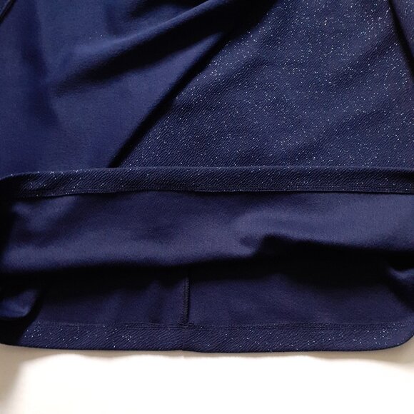 NWT Ignite Evenings Short Sleeve Surplice V-Neck Sheath Dress Navy Blue Size 16 - Picture 10 of 15